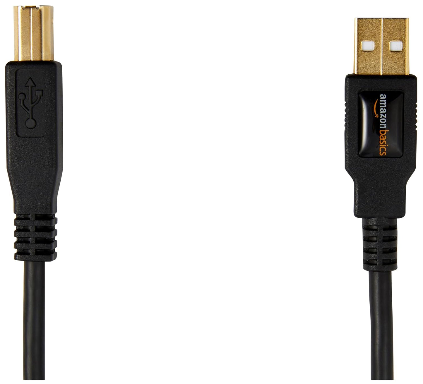 USB 2.0 Cable, USB-A to USB-B, for Printer or External Hard Drive, Connect to Computer/Laptop/Pc, 480 Mbps Transfer Speed, Gold-Plated Connectors, 6 Foot, Black